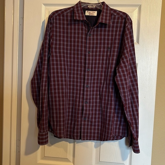 Original Penguin men’s red long sleeve button down shirt size large - Picture 1 of 8